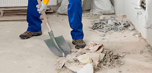 Post-construction debris removal in Connecticut for commercial buildings.