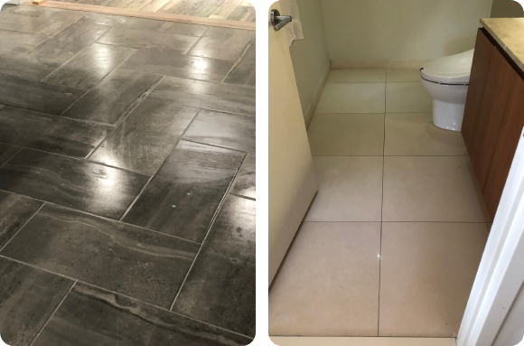 Professionals restore marble floor in CT home.